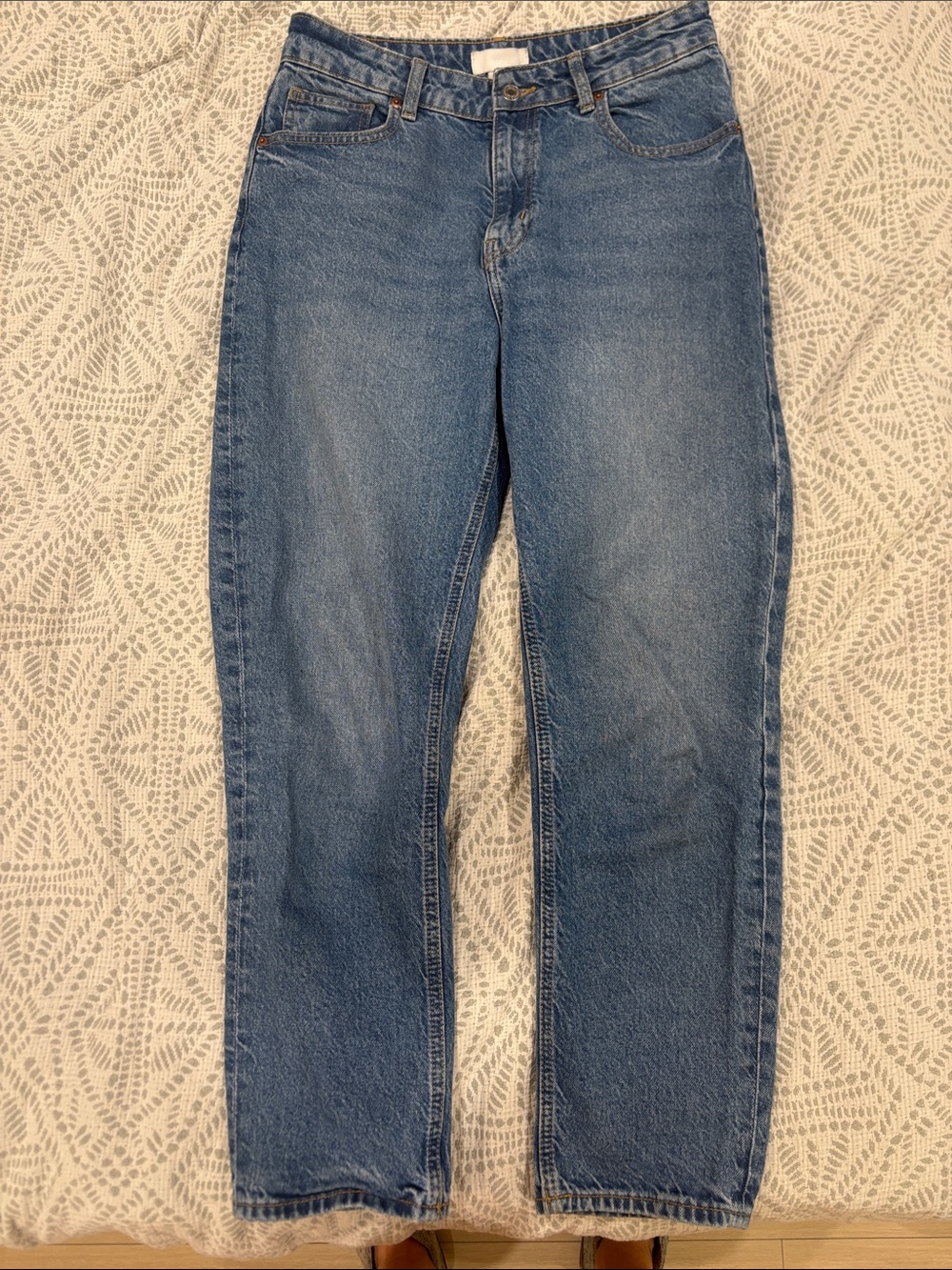 H&M Medium Blue Straight-Leg Women's Jeans